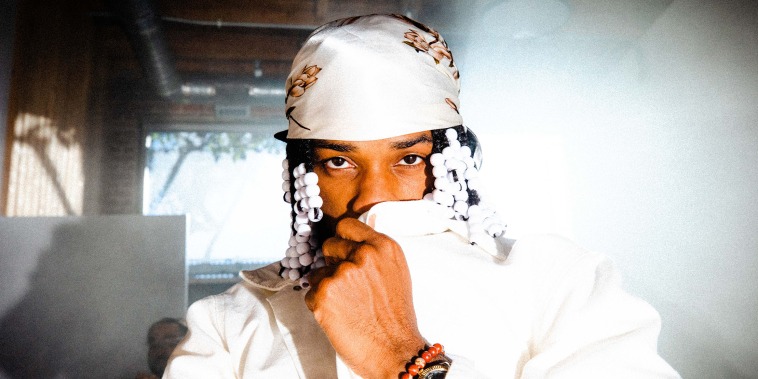 Armani White at Western Studios in Los Angeles on July 13, 2023.