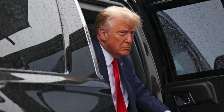 Donald Trump arrives at Ronald Reagan Washington National Airport in Arlington, Va.