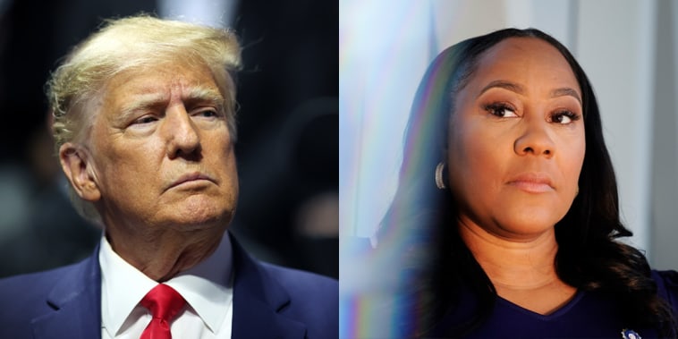 Former President Donald Trump; Fulton County District Attorney Fani Willis.