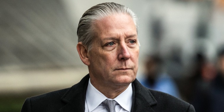 Image: Former FBI agent Charles McGonigal arrives at Manhattan Federal Court in New York, on Feb. 9, 2023.