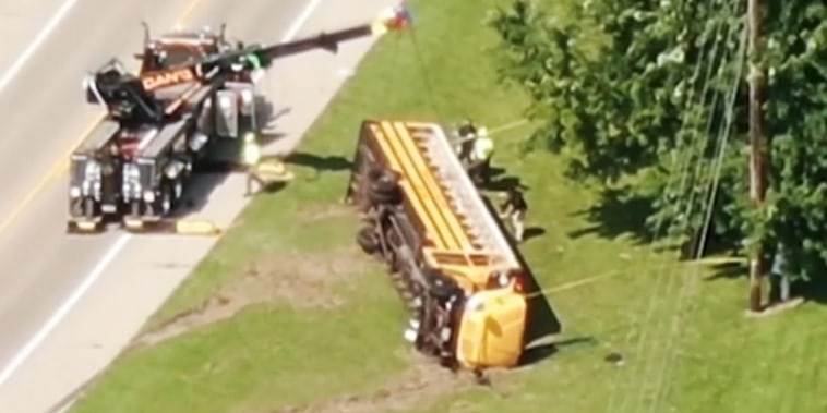 Ohio school bus crash: Child killed and over 20 injured on way to first day of elementary school