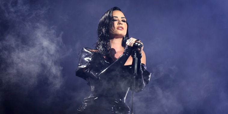 Demi Lovato at the 2023 MTV Video Music Awards in Newark, N.J.