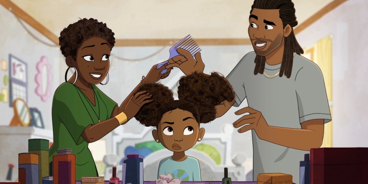Angela Young, Zuri, and Stephen Love in "Young Love" on HBO Max.