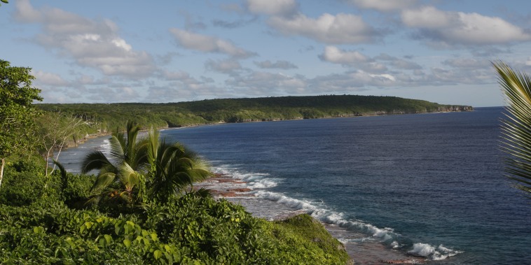 The coastline in Tamakautoga, Niue