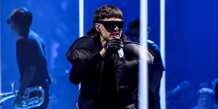 Peso Pluma performs onstage during the 2023 MTV Video Music Awards at Prudential Center on Sept. 12, 2023 in Newark, N.J.