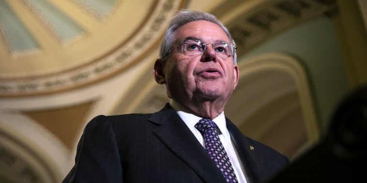 ob Menendez during a news conference on Capitol Hill