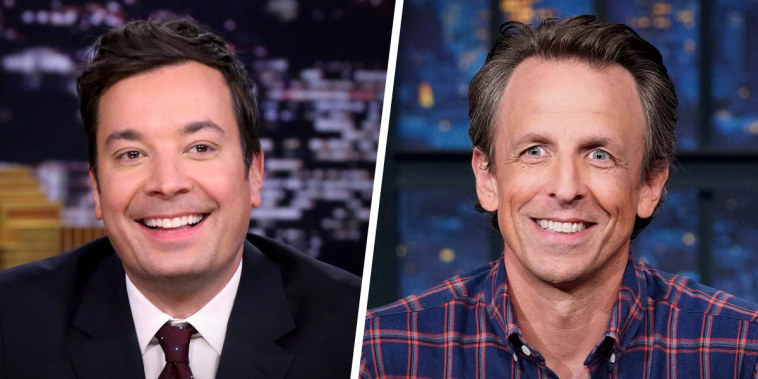 Jimmy Fallon and Seth Meyers.