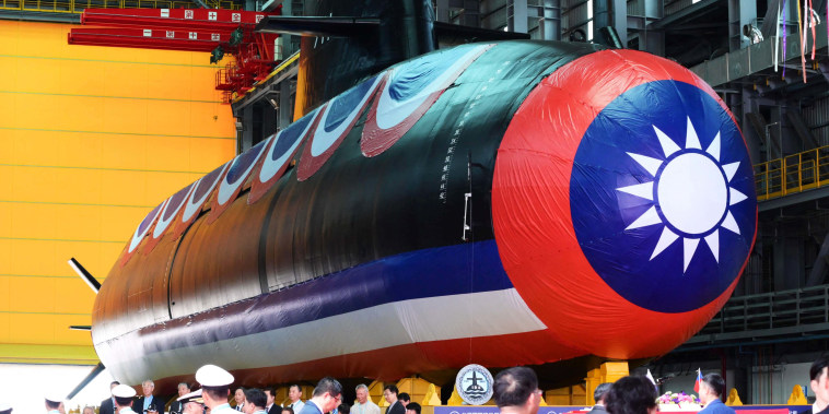 Taiwan reveals first homemade submarine, a milestone in its defense against China
