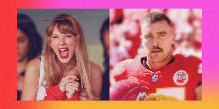 Images of Taylor Swift and Travis Kelce at the Kansas City Chiefs game on Sept. 24.