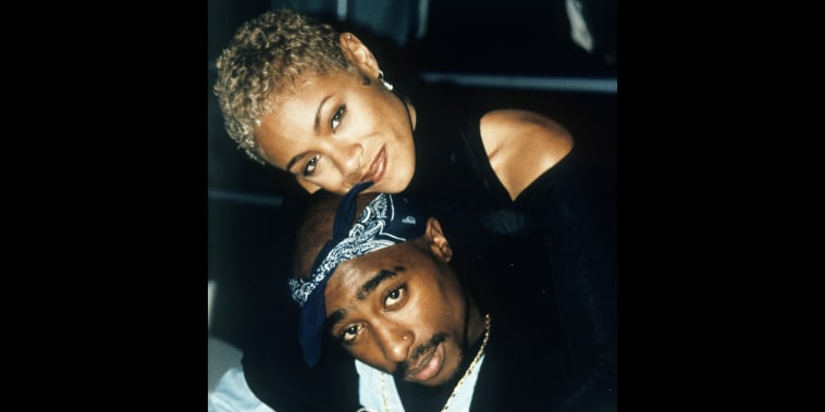 Tupac Shakur and Jada Pinkett Smith. 