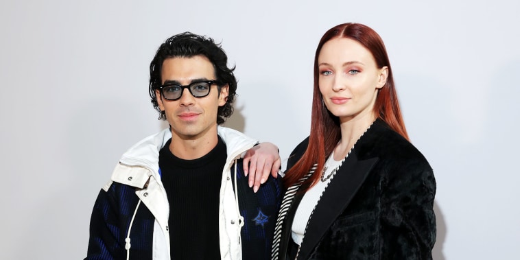 Joe Jonas and Sophie Turner attend the Louis Vuitton Womenswear Fall/Winter 2022/2023 show as part of Paris Fashion Week on March 07, 2022 in Paris, France. 