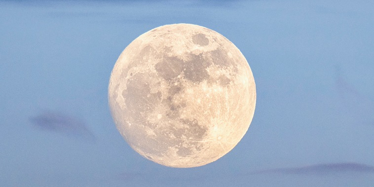 Full frame of the full moon