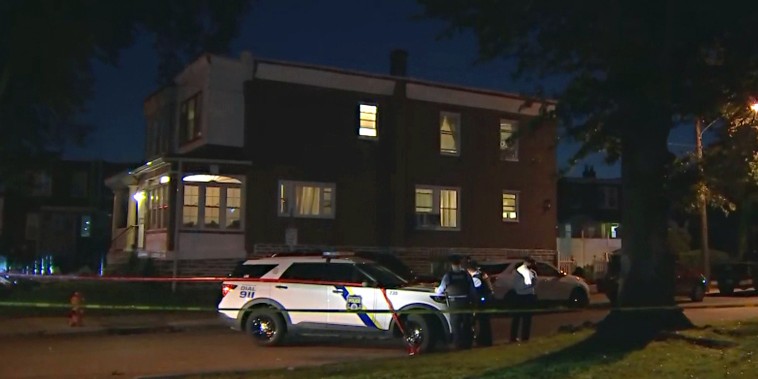 Philadelphia police shot a man hours after he allegedly killed at least three family members in a Philadelphia home on Monday.