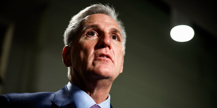 Speaker of the House Kevin McCarthy, R-Calif., at the Capitol on Oct. 3, 2023.