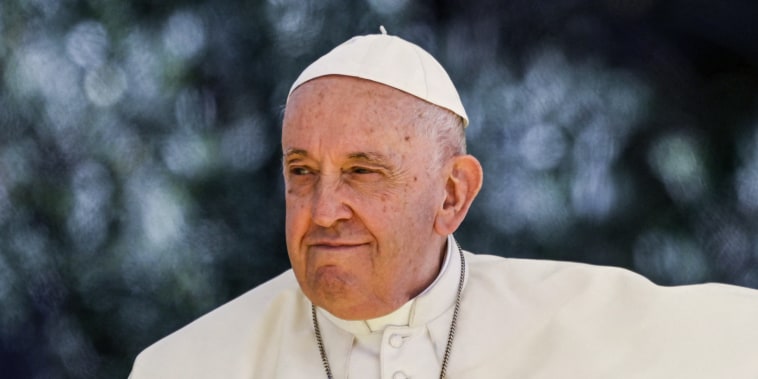 Pope Francis in Lisbon, Portugal, on Aug. 3, 2023.