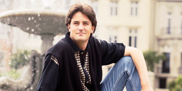Image: Matthew Perry as Chandler Bing during a promotional photo shoot for the first season of NBC's "Friends."