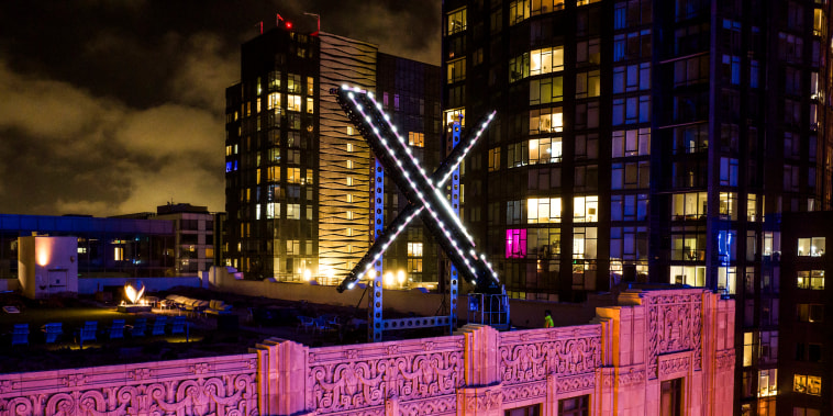 Image: The "X" sign atop the company headquarters