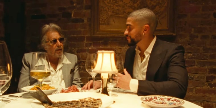Al Pacino and Bad Bunny in new music video.