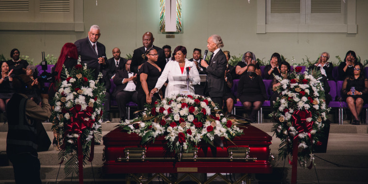 Image: Dexter Wade's funeral with Rev Al Sharpton 