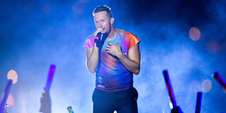 Chris Martin of Coldplay performs in New York in 2021.