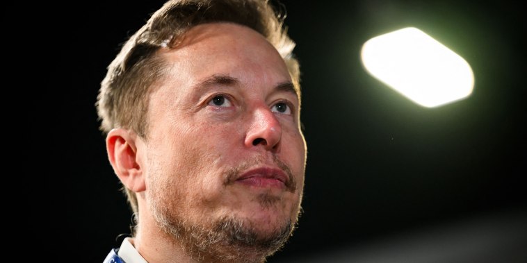 Elon Musk attends an an AI summit in England on Nov. 1, 2023. 