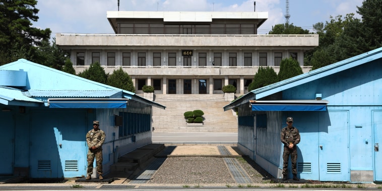 guards south north korea border village