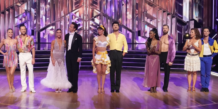 The five remaining couples during the "Dancing With the Stars" semifinals on the Nov. 28 episode.