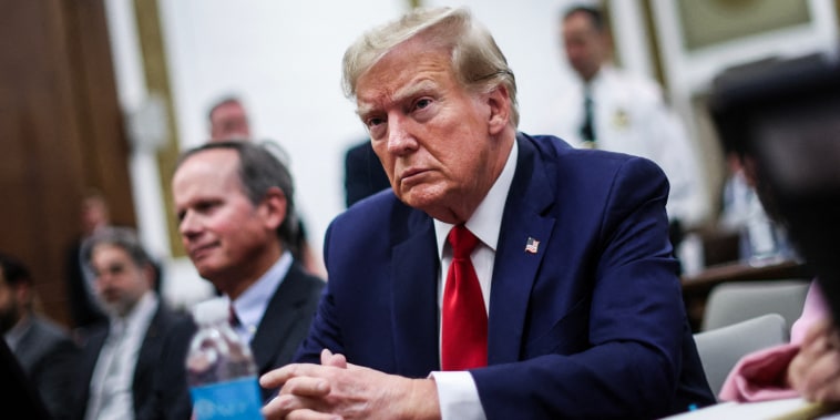 Former US President Donald Trump during the civil fraud trial against the Trump Organization, at the New York State Supreme Court in New York City on Dec. 7, 2023.