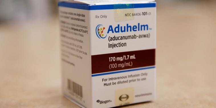 Image: First intravenous infusion of Aduhelm, Biogen's controversial recently approved drug for early Alzheimer's disease