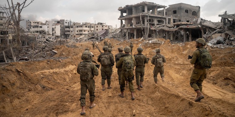 Israeli soldiers operating in the Gaza Strip in a photo released on Jan. 3, 2024.