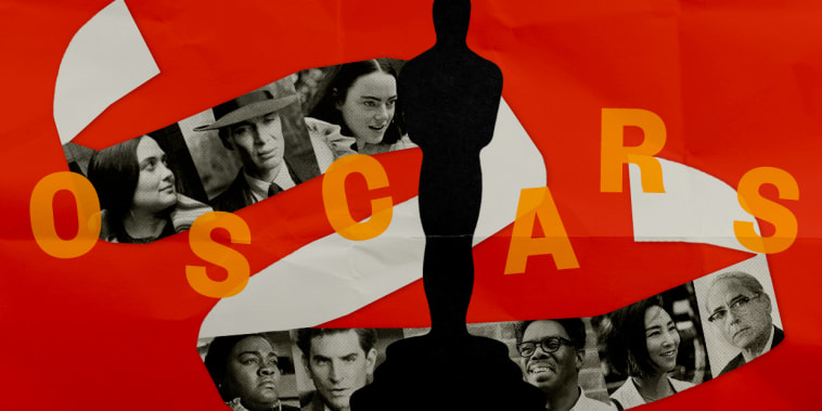 Photo Illustration: Potential Oscar nominees including Cillian Murphy, Lily Gladstone, and Emma Stone