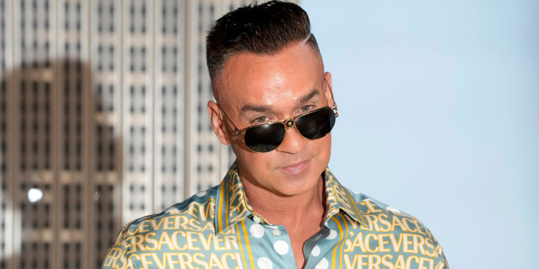 Mike "The Situation" Sorrentino from the cast of "Jersey Shore Family Vacation" visits the Empire State Building on Aug. 3, 2023.