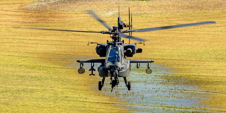 An AH-64 Apache in Mississippi in 2021.