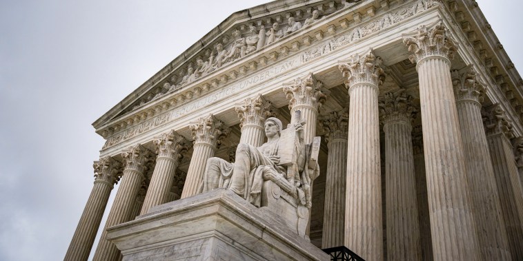 The 'Authority of Law' statue outside the U.S. Supreme Court building