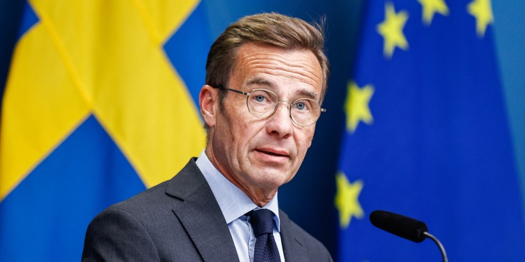 Swedish Prime Minister Ulf Kristersson in Stockholm, Sweden on August 1, 2023.