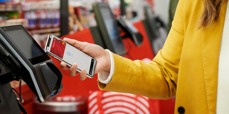 Apple Pay used at a Target checkout.