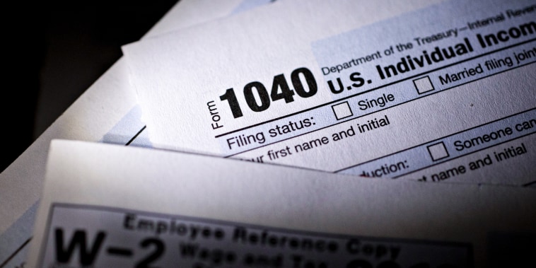 IRS 1040 Individual Income Tax forms.