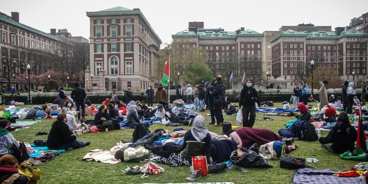 Pro-Palestinian student protesters resumed a third day of demonstrations on April 19, 2024 at New York’s Columbia University.