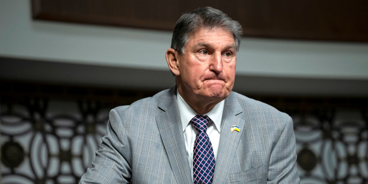 Joe Manchin during a Senate Armed Services Committee confirmation hearing
