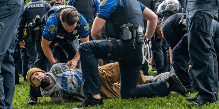 Image: Students At UT Austin Hold Protest Supporting Gaza austin police arrest student