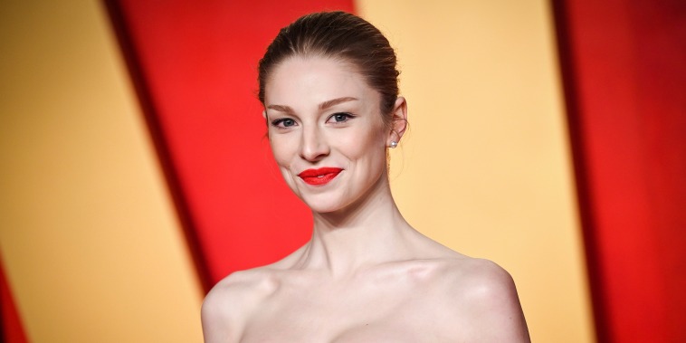 Hunter Schafer at the 2024 Vanity Fair Oscar Party in Beverly Hills, Calif., on March 10, 2024.