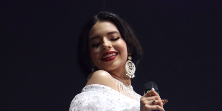 Ángela Aguilar en un concierto en la Ciudad de México