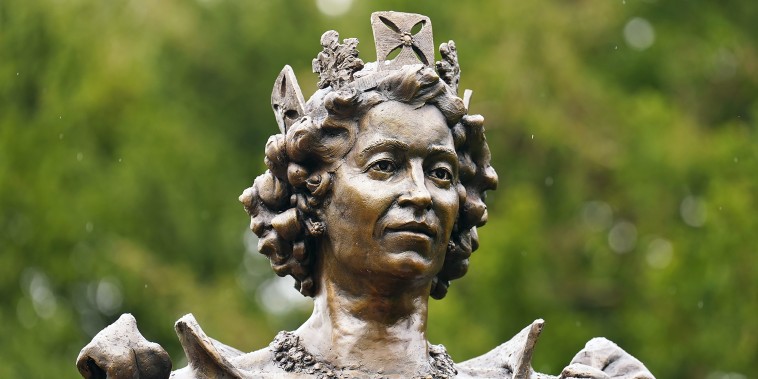 A statue of the late Queen Elizabeth II