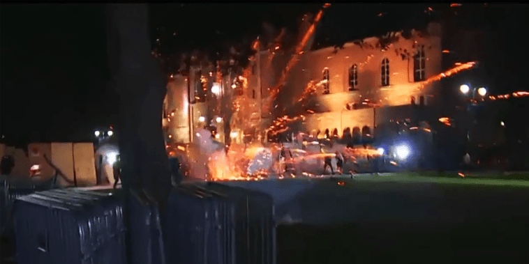 UCLA Protests Fireworks