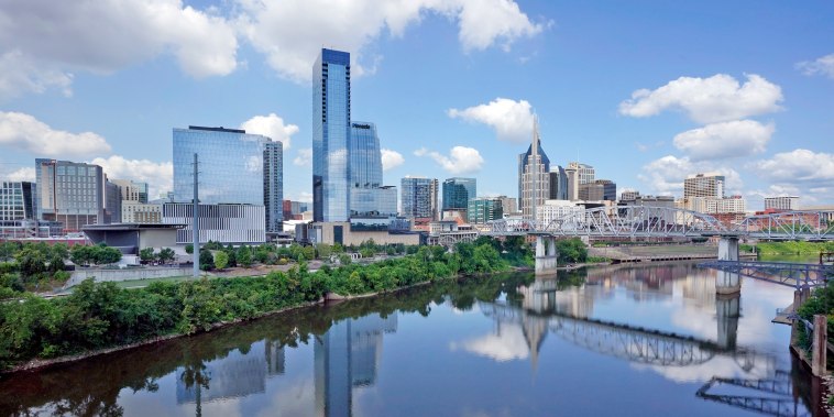 The skyline of Nashville, Tennessee
