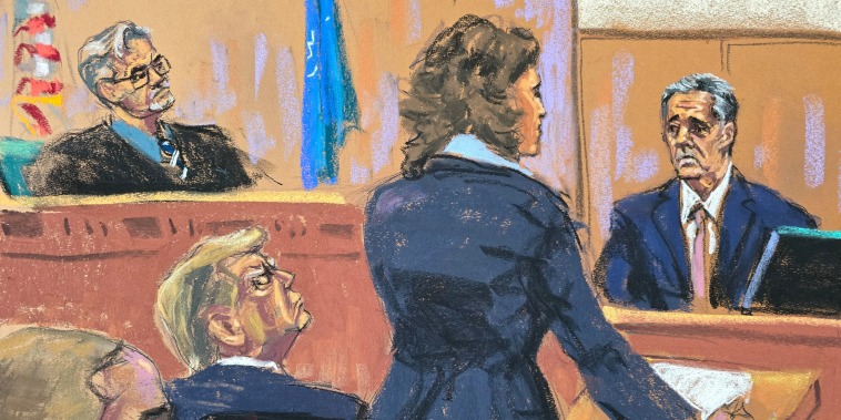 Courtroom sketch of Michael Cohen