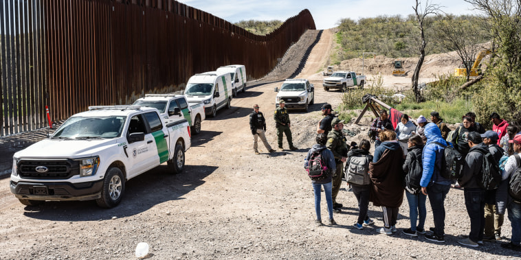 Migrants At The U.S.-Mexico Border In Arizona