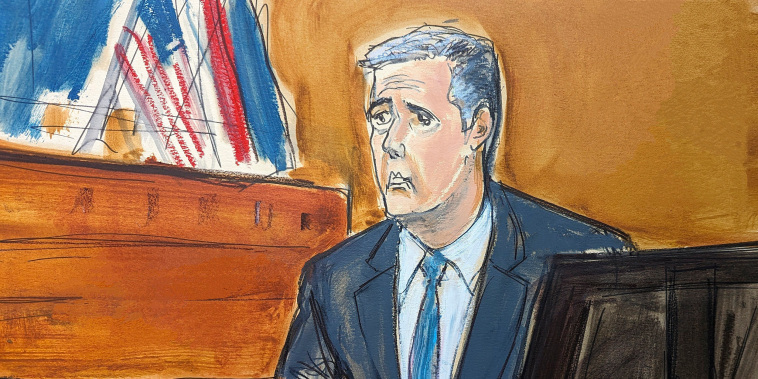 Michael Cohen in courtroom sketch