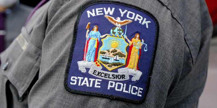 A New York State Police patch. 
