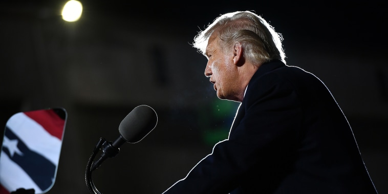 Donald Trump speaks during a campaign rally